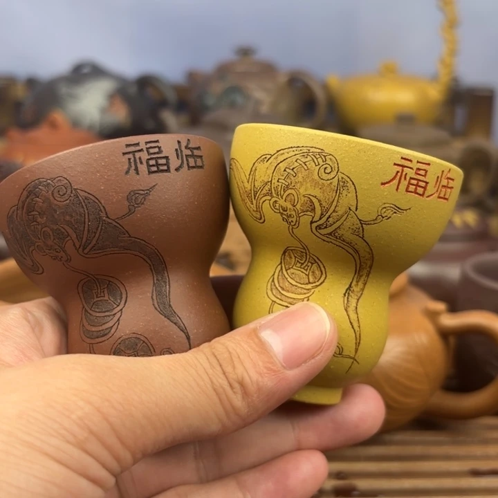 茶壶紫砂福禄双全原矿底槽清60c