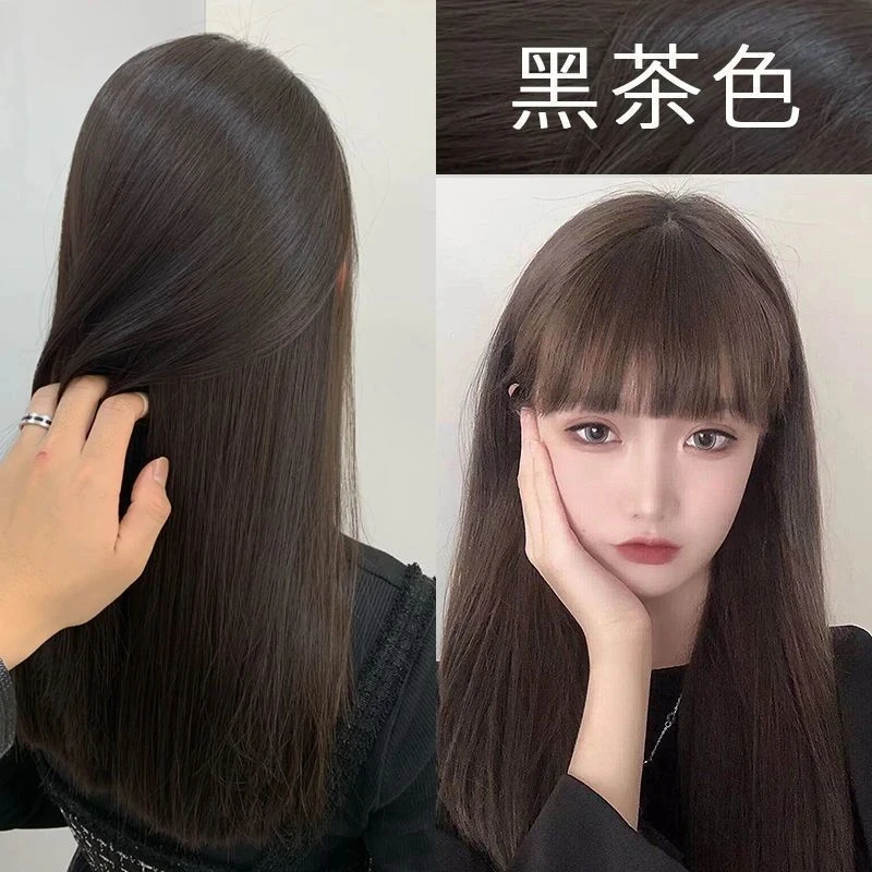 【买一赠一】盖白发黑茶色染发膏天然自己在家染学生染发颜色推荐女