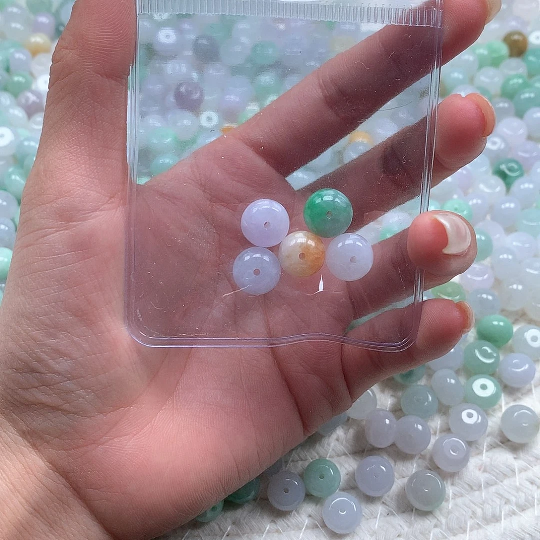 云***子翡翠未镶嵌手链股珠9.4