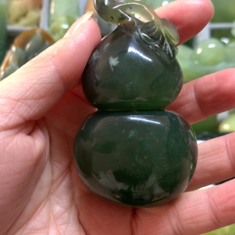蛇纹石玉未镶嵌手把件