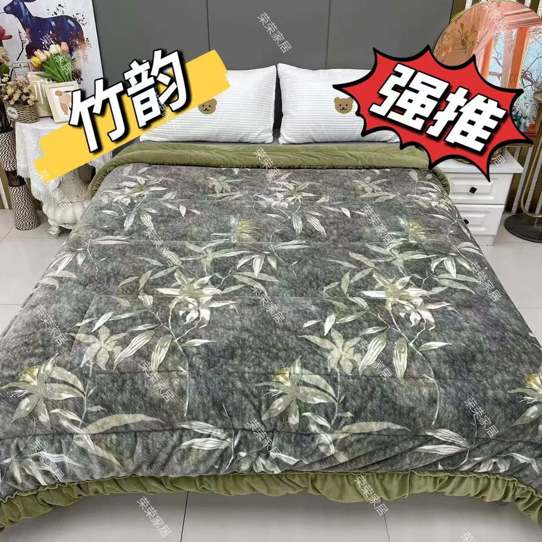 荣荣推荐-竹韵-天竺绒泡芙被-懒人被-双人200*230约6斤可机洗