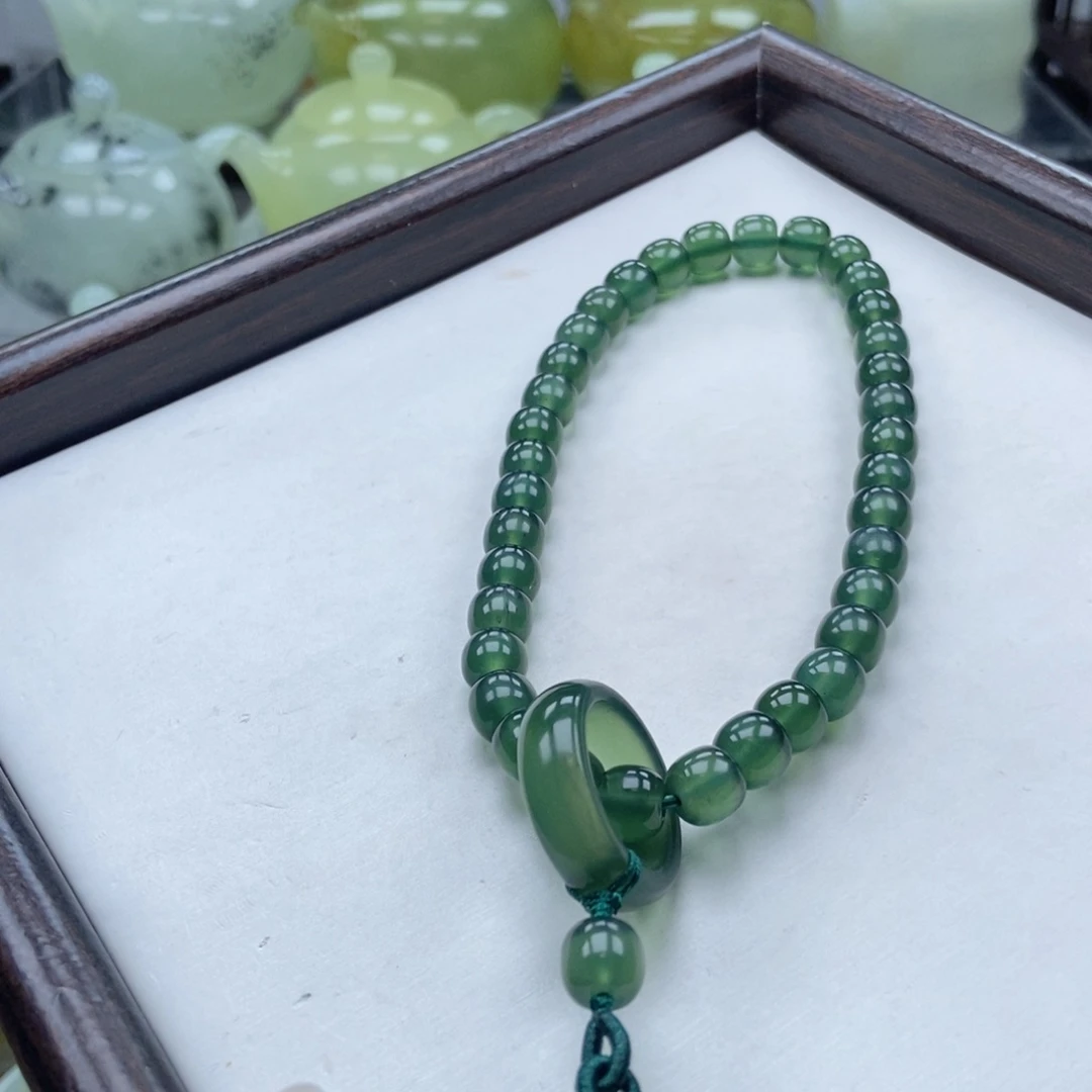 蛇纹石玉未镶嵌手链