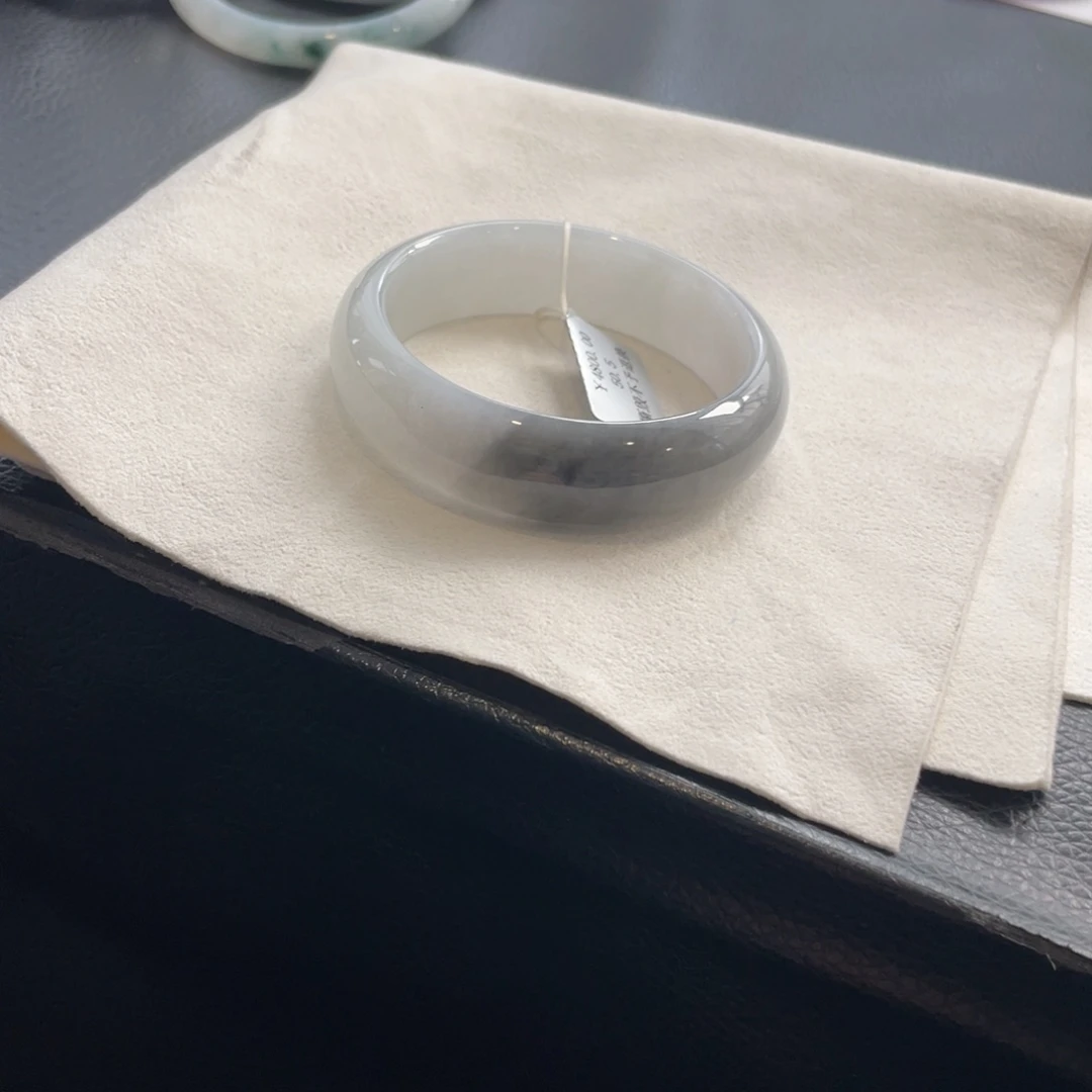 翡翠未镶嵌手镯棉线50.5正圈