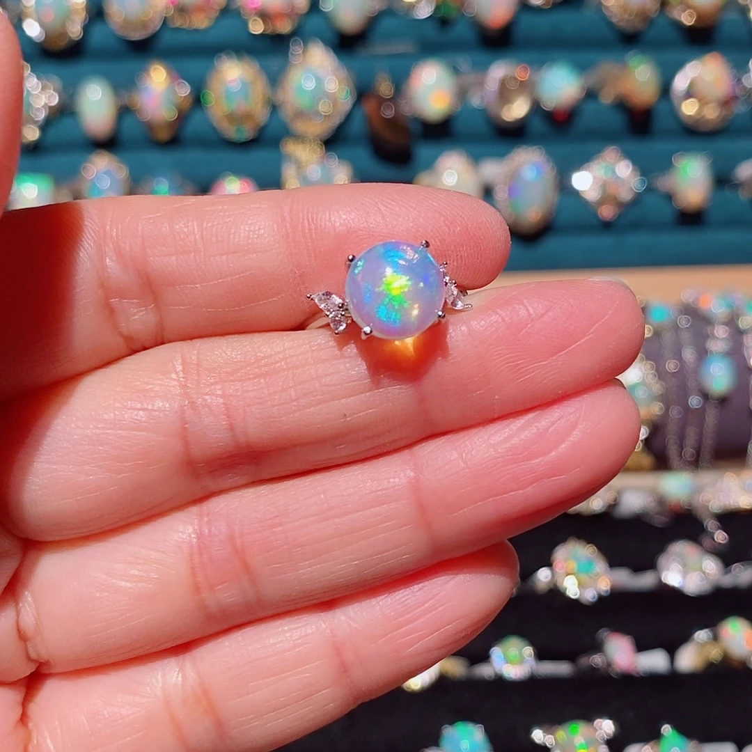 欧泊银S925镶嵌戒指