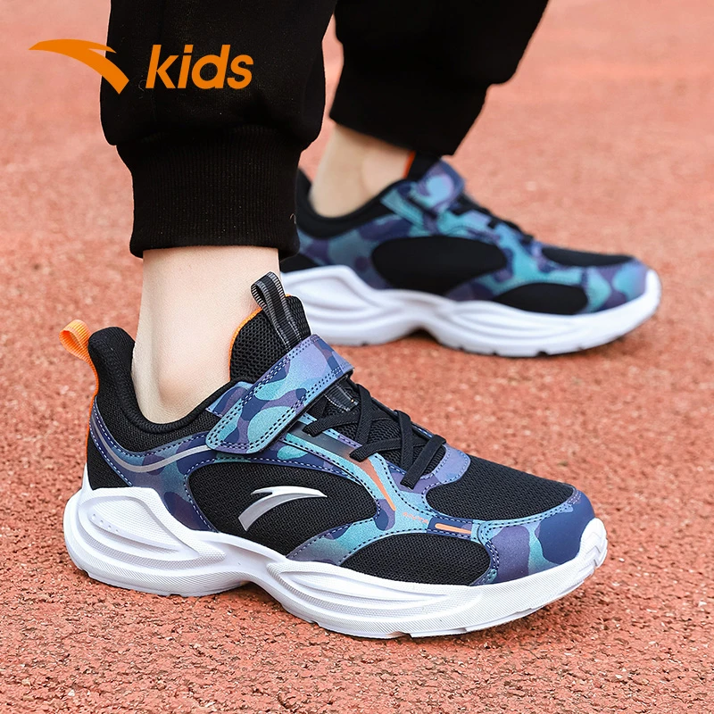 安踏童鞋男童运动鞋中大童网鞋官方正品秋季儿童网面透气跑鞋男孩