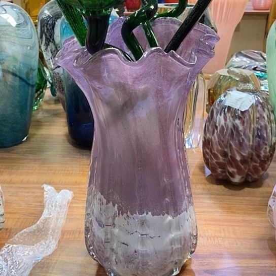 琉璃花瓶高31厘米宽厘米18厘米