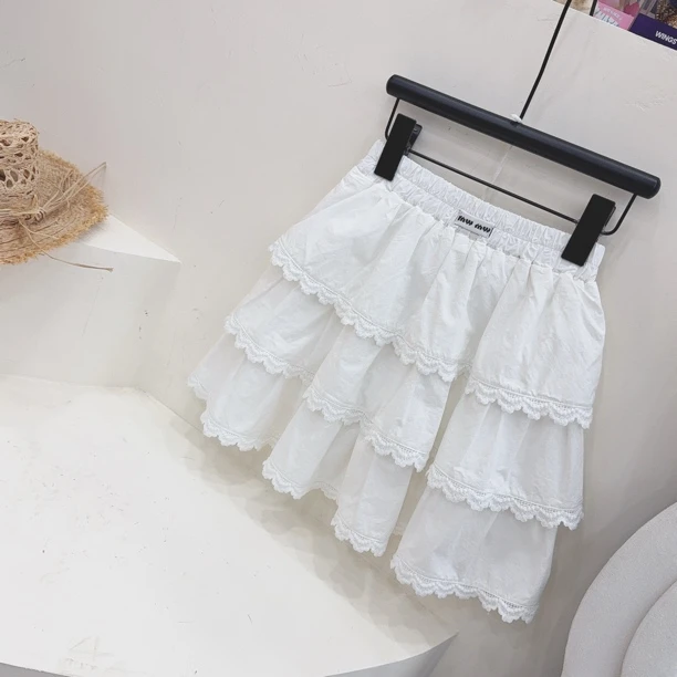 W童品，（现货）2025夏季儿童套装新款短袖两件套半裙蛋糕裙子韩2024