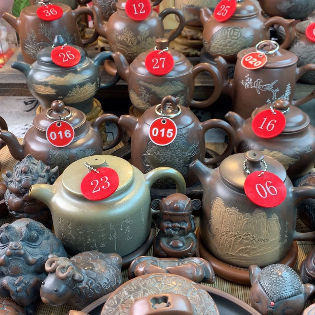 ༺**༻坭兴陶手工刻绘葫芦