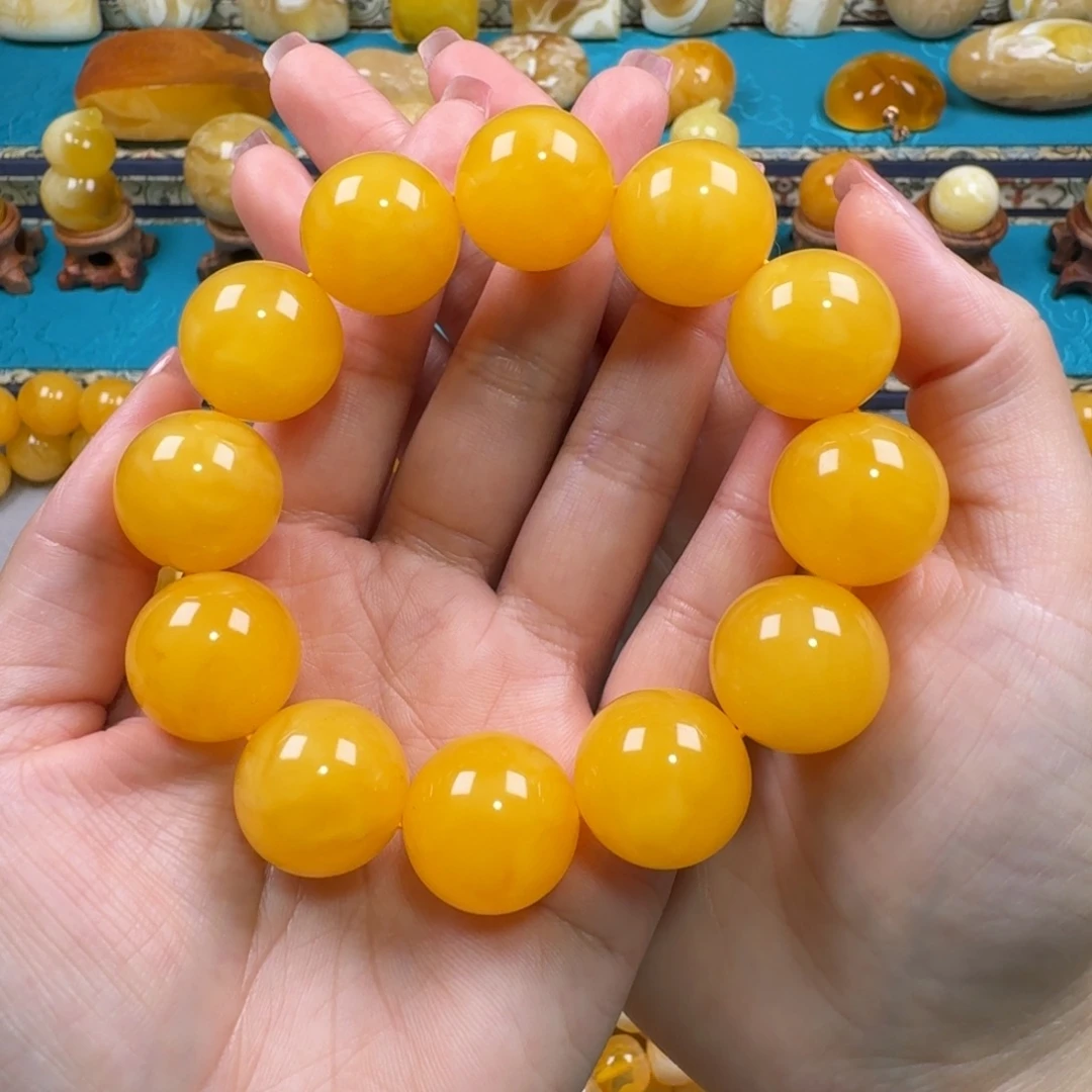 琥珀未镶嵌手链同料