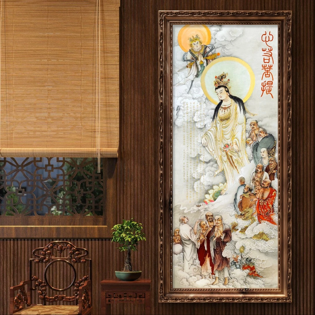葛溪月老师展览代表作品—《观音大士》