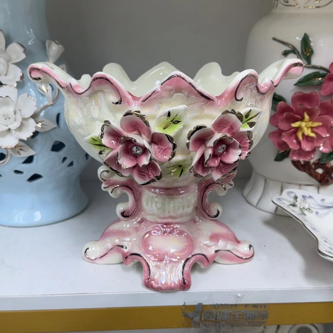 瓷片陶瓷工艺花瓶摆件