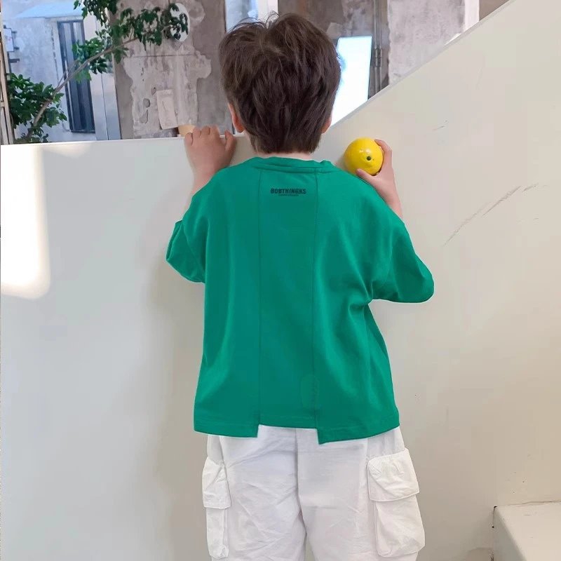 童装男童夏季T恤短袖上衣2025新款韩版洋气男宝夏装纯棉痞帅儿童