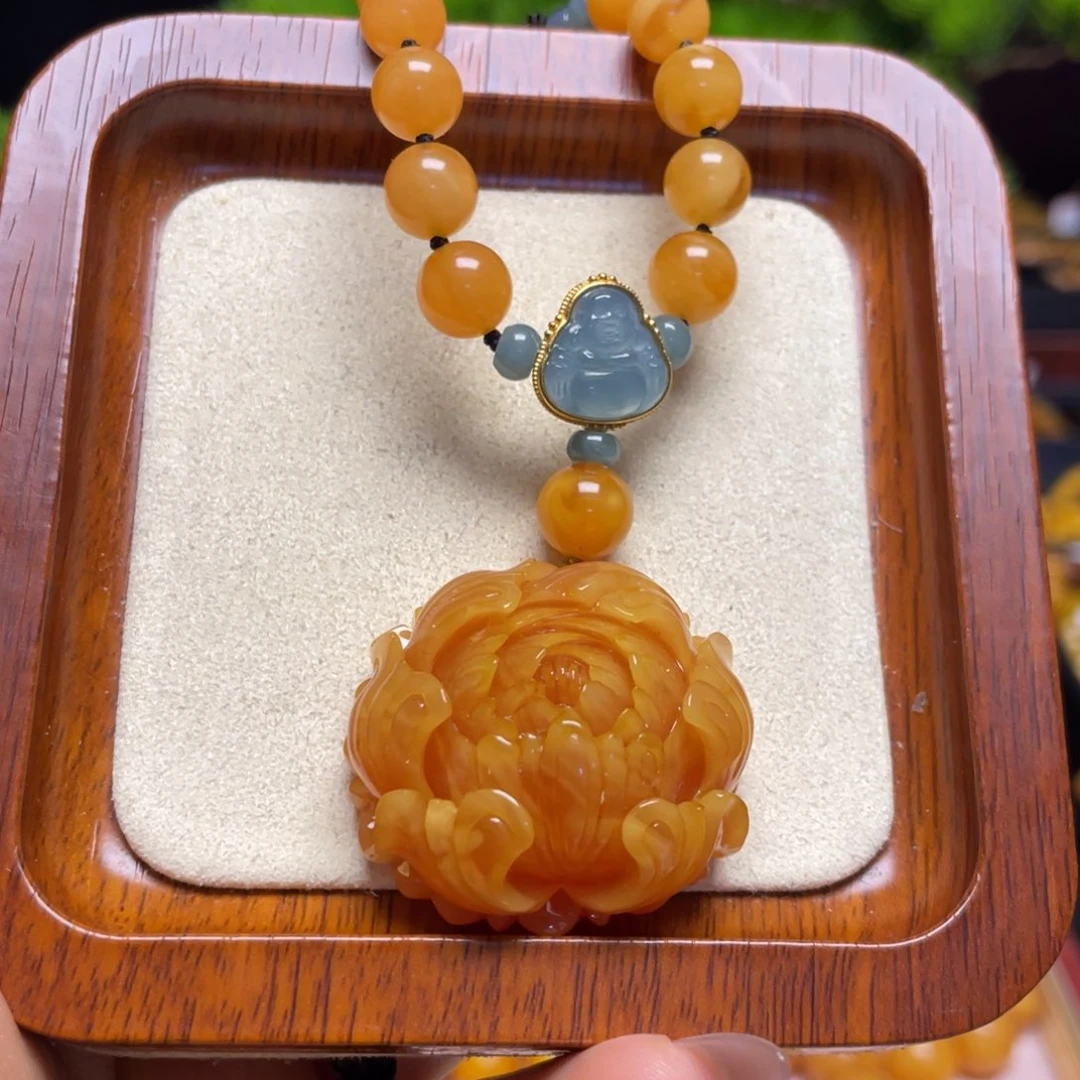 蜜蜡颈饰未镶嵌项链