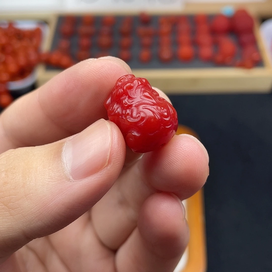 南红玛瑙12号保山哑光卡13*18貔貅未镶嵌