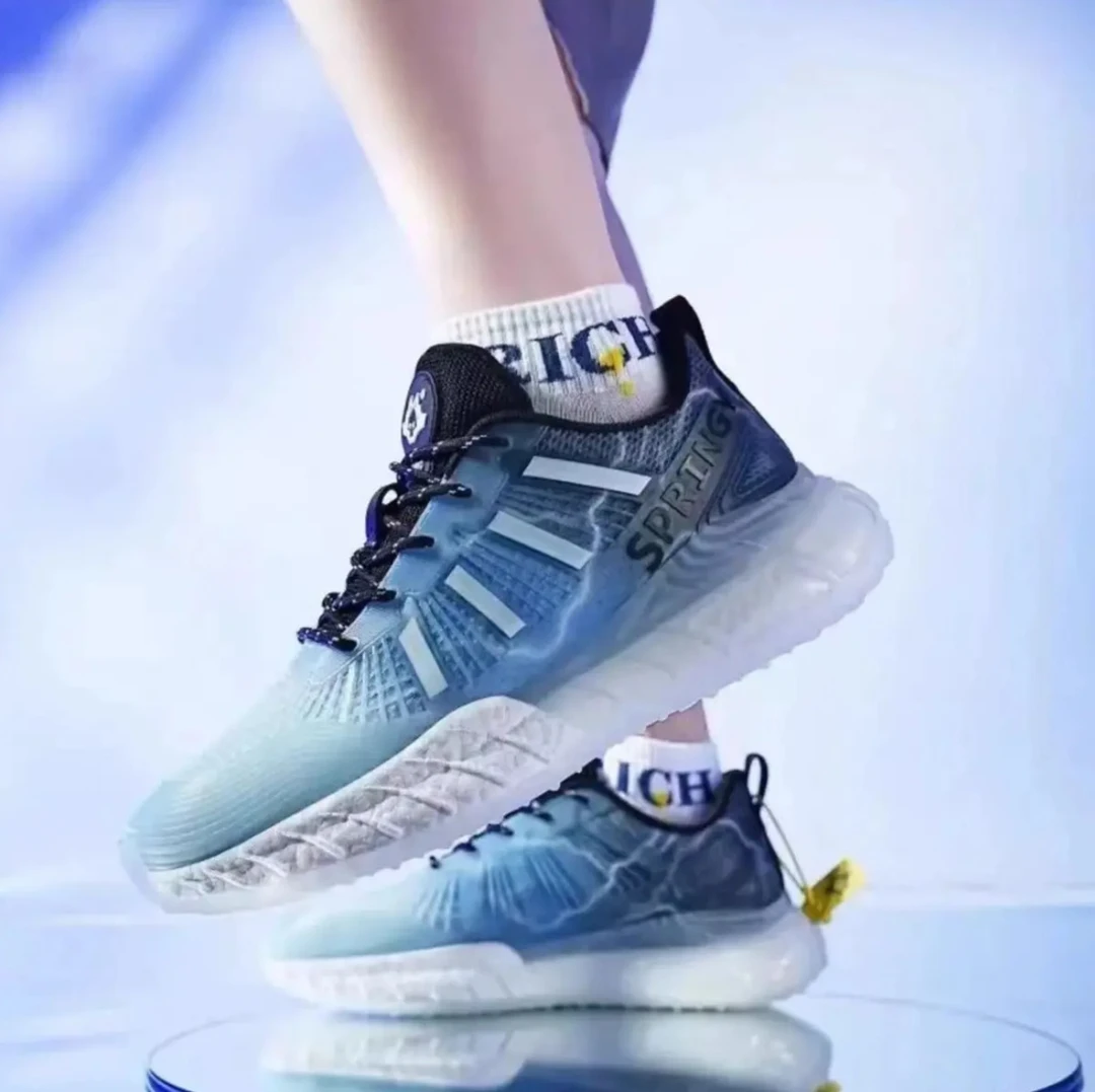 网面透气爆米花软底拼色时尚跑步鞋2003