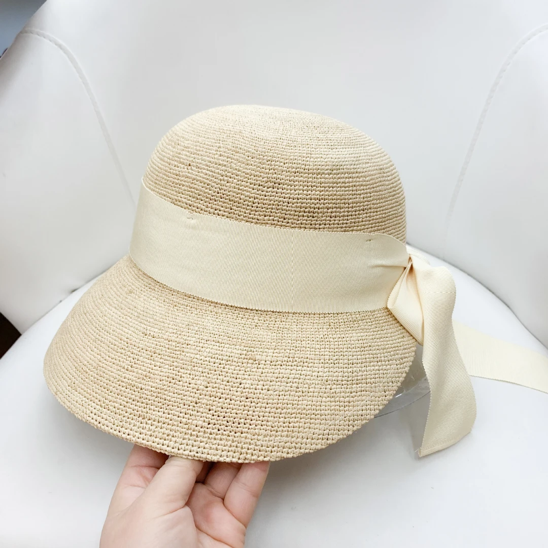 浒城古娘新款休闲时尚洋气百搭时尚气质蝴蝶防晒草帽WG252010