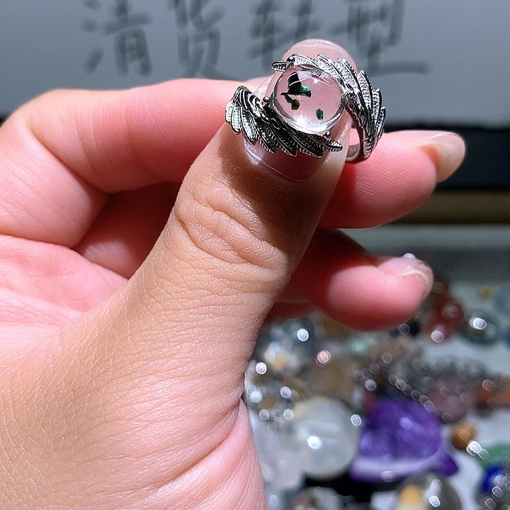 水晶珠宝半成品银S925镶嵌米****0