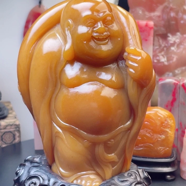 老挝石闪结晶地田黄