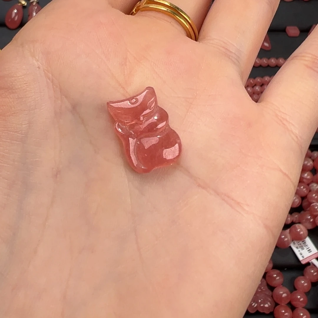 菱锰矿（红纹石）未镶嵌手绳