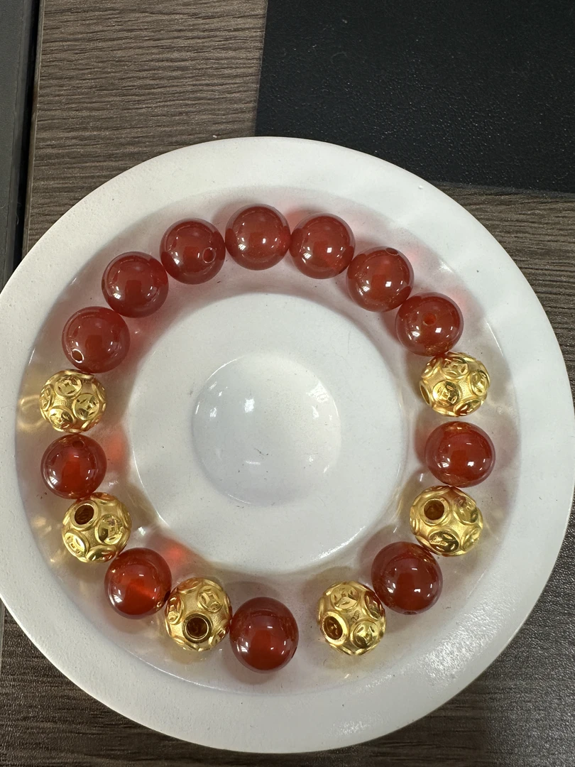 足金999卡10钱币珠