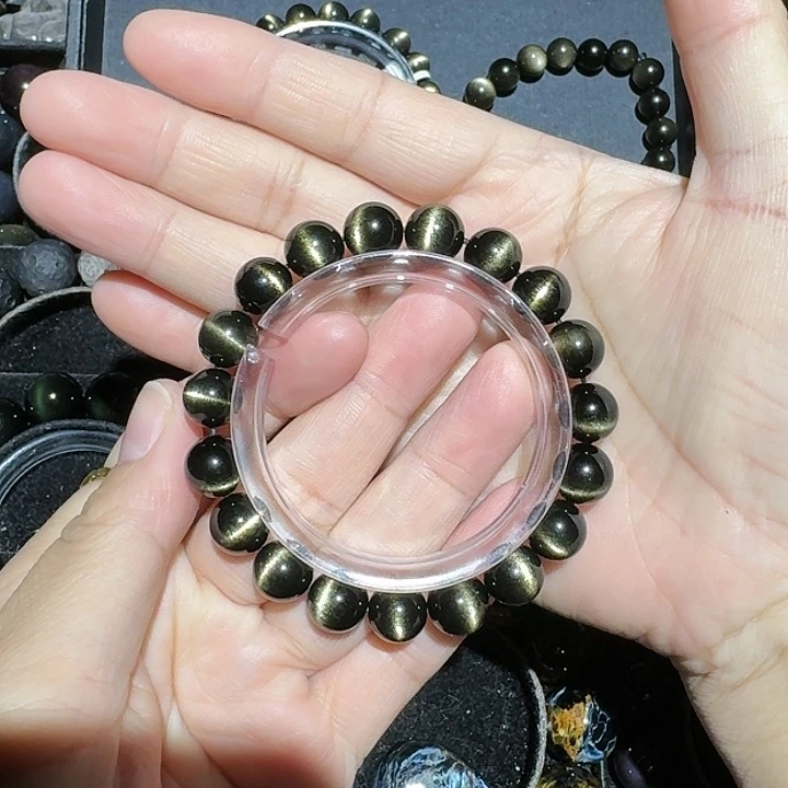 孟***了黑曜岩未镶嵌手链