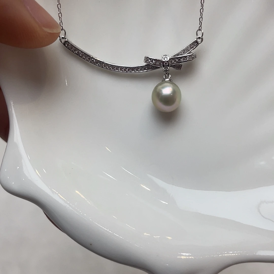 海水珍珠颈饰银S925镶嵌