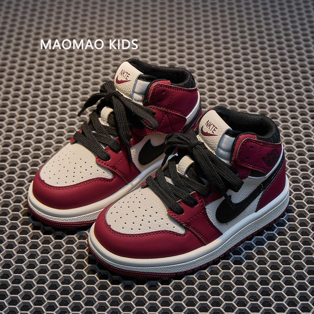 大黄蜂aj高帮休闲运动童鞋2025秋冬男童防滑篮球鞋女童时尚跑步鞋