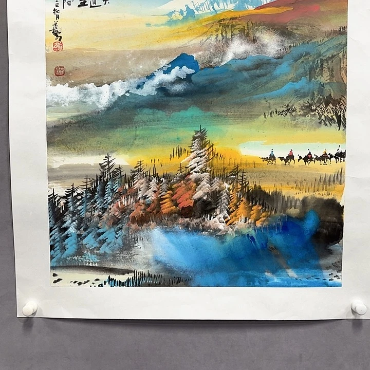 国画亲笔手绘放心去藏