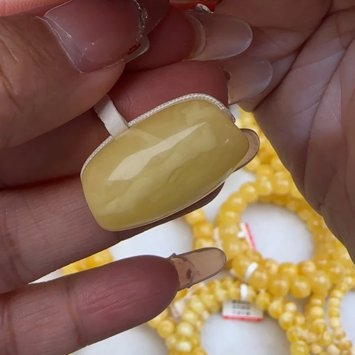 裸石蜜蜡未镶嵌蜜蜡马蹄珠