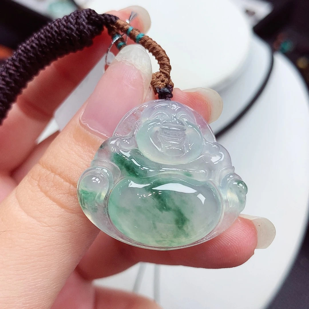 翡翠未镶嵌颈饰翡翠98，27/31/6.2