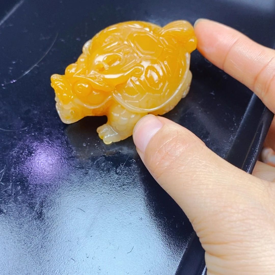 石英质玉（黄龙玉）未镶嵌项链