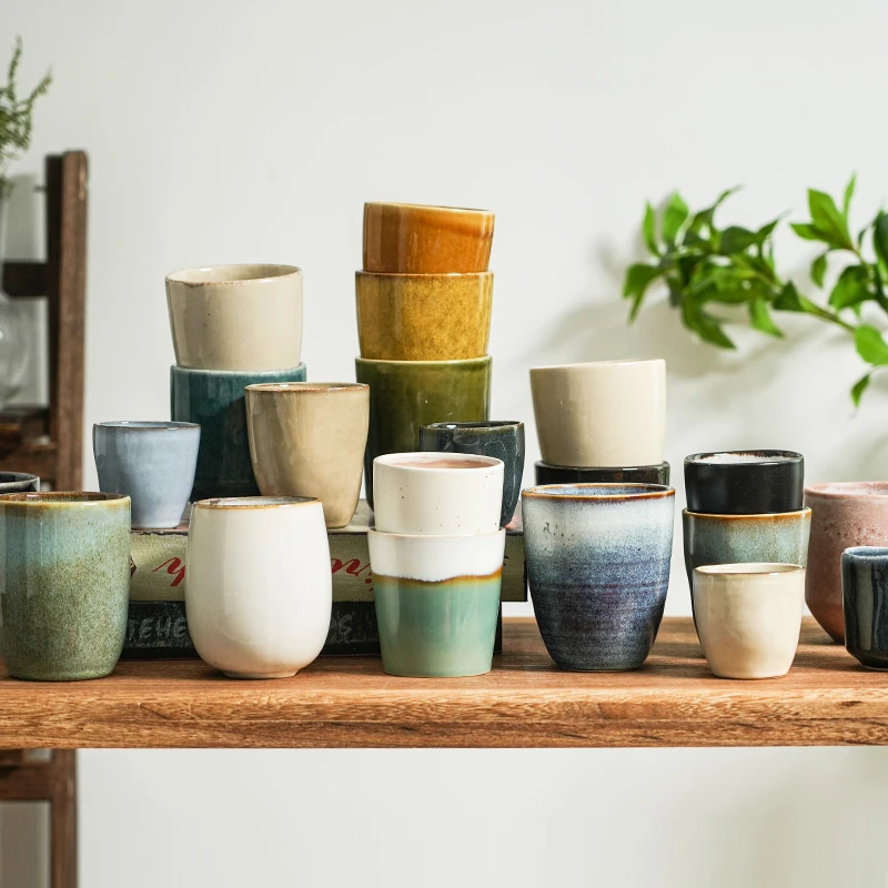 马克杯家用陶瓷杯子高级感轻奢高颜值窑变釉下彩喝水杯微瑕