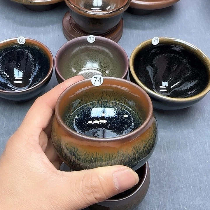 茶盏半**过印春堂柴烧建盏