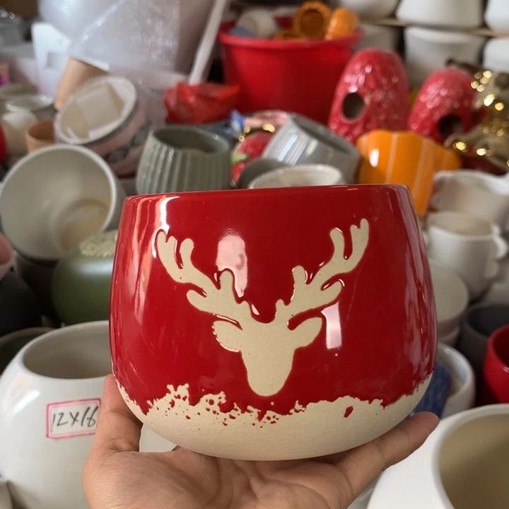 口10高10微瑕花盆