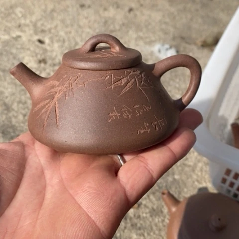 紫砂茶壶老紫泥石瓢120-150cc