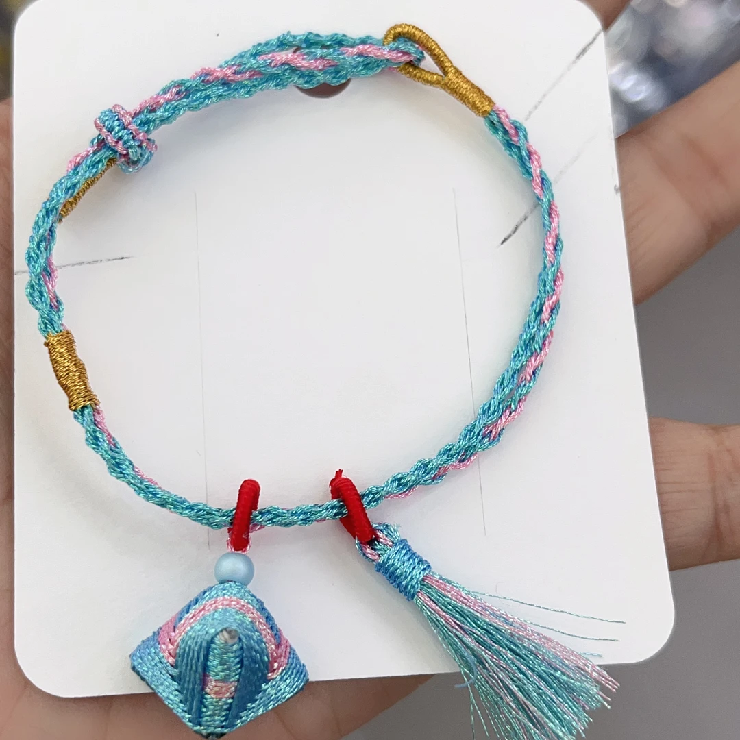 D751高级时尚蓝色小粽子边夹