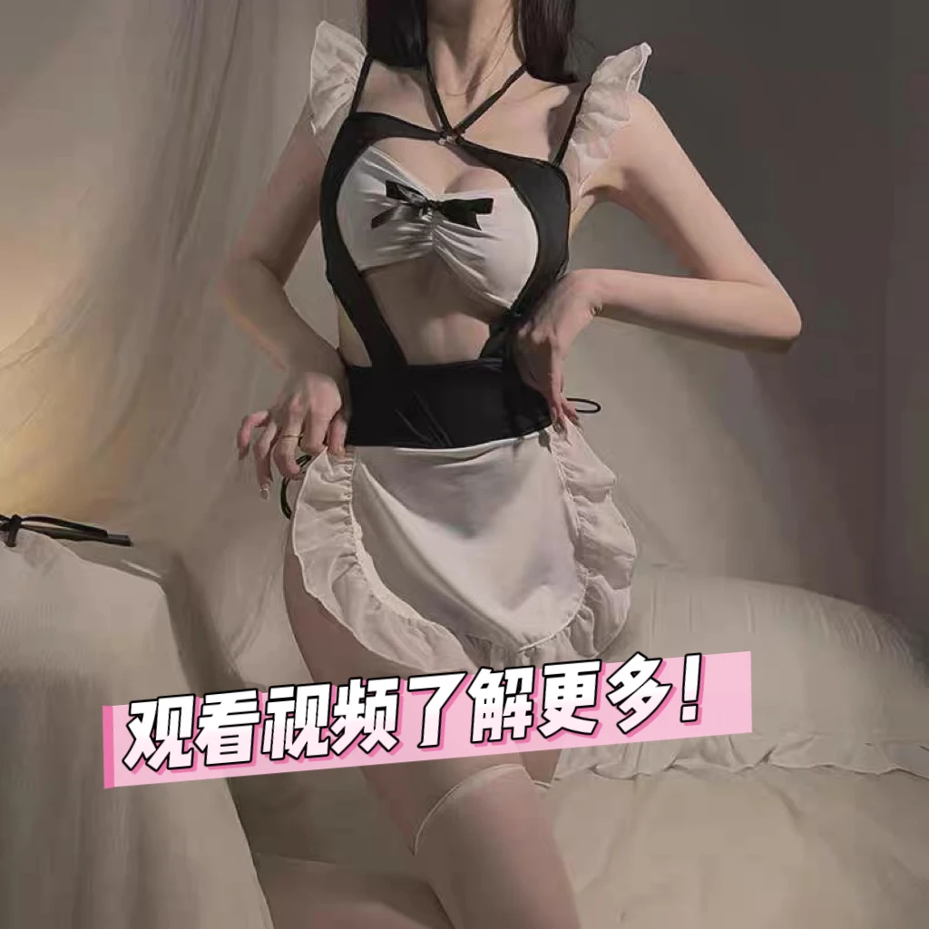 【酒店战袍】纯欲风可爱镂空绑带显瘦睡衣套装