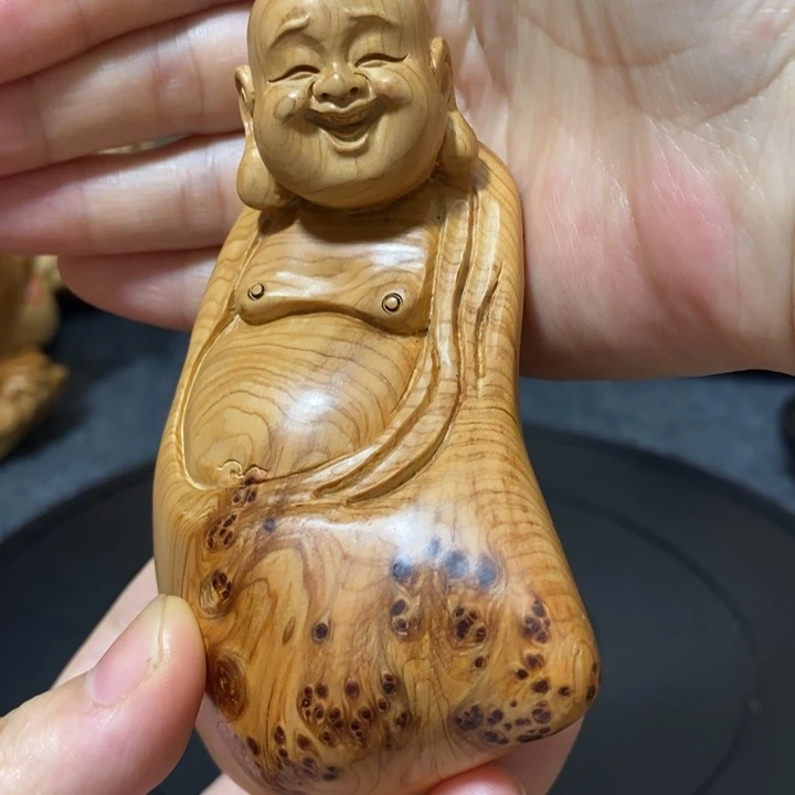 柏木崖柏留疤手把件