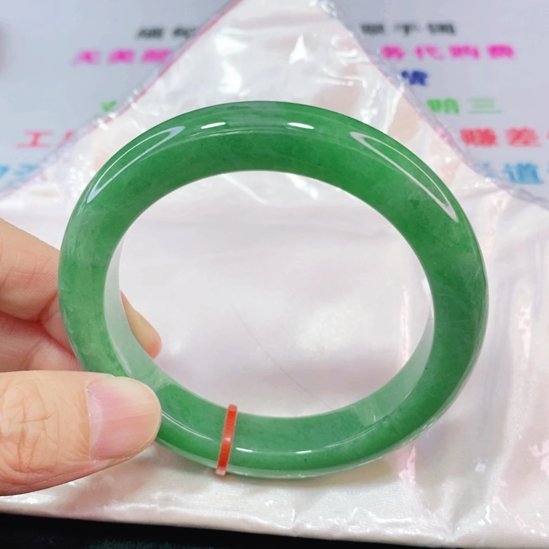 未镶嵌手镯翡翠风**程56.8圈口正圈