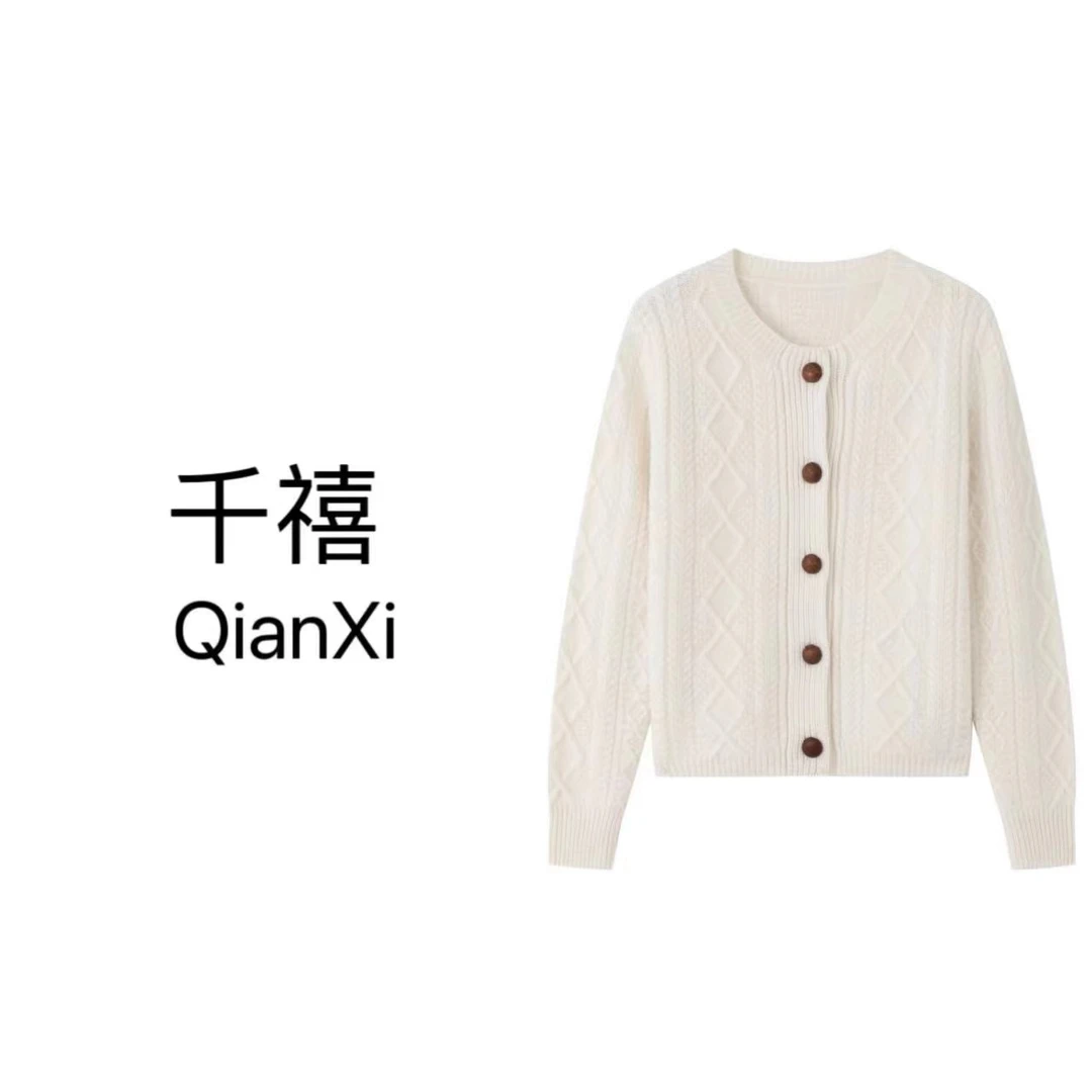 【千禧】编码H150-300 百搭显瘦秋冬新款时尚减龄设计针织衫女