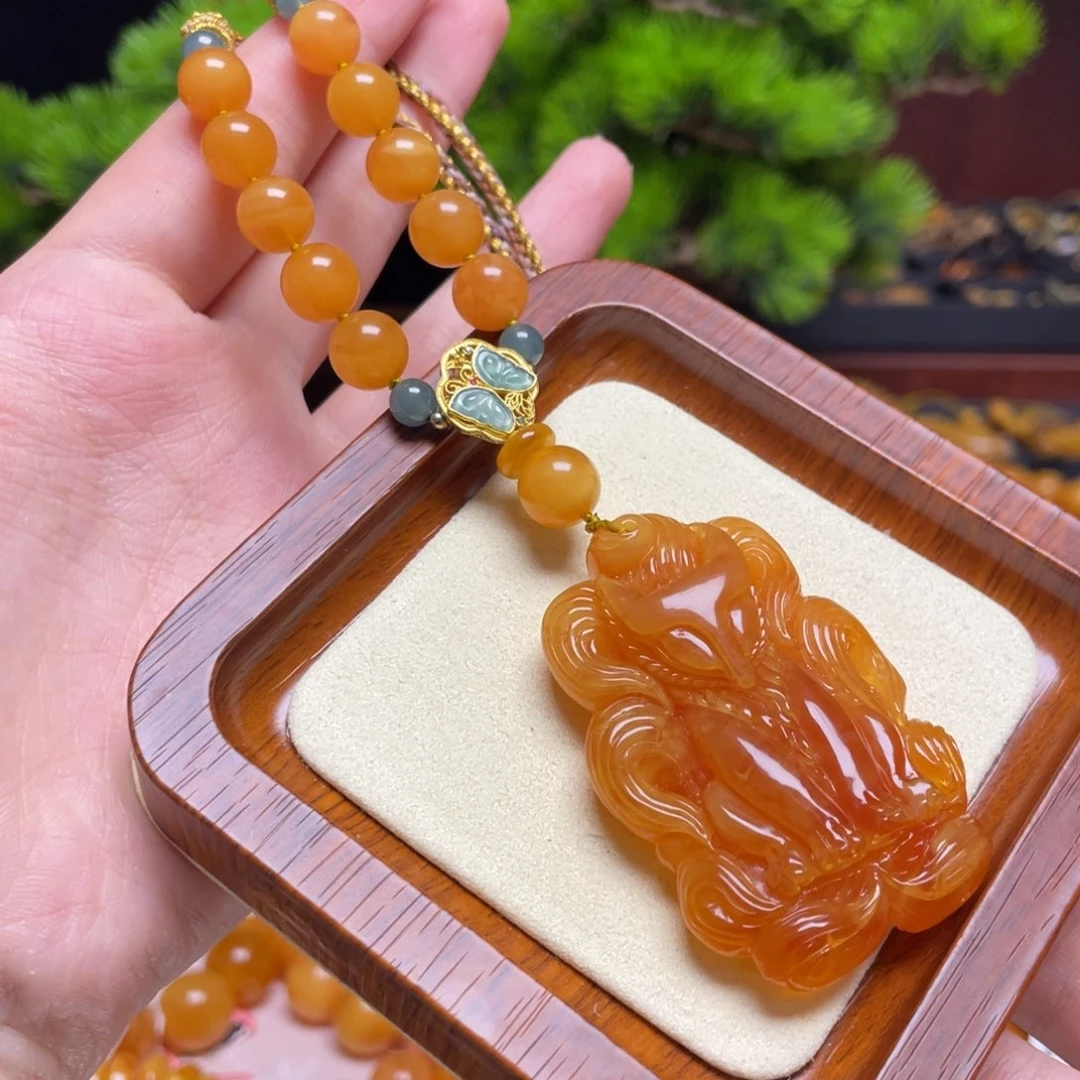 蜜蜡颈饰未镶嵌项链