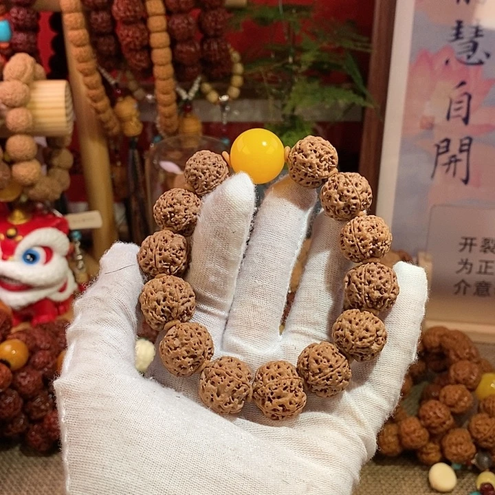 金刚菩提手串185原籽黄蜜