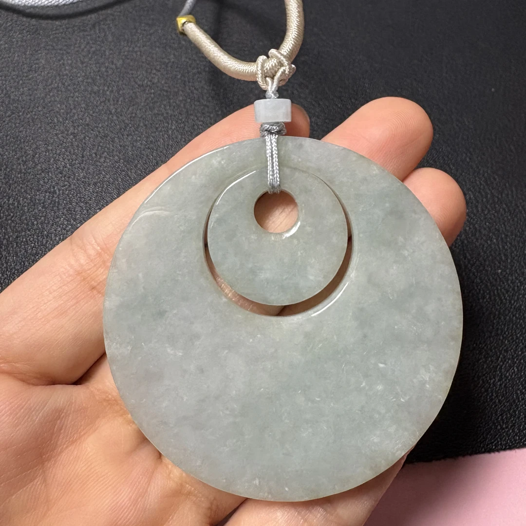 翡翠公主扣子母扣水润冰透绿底色可选其一5389