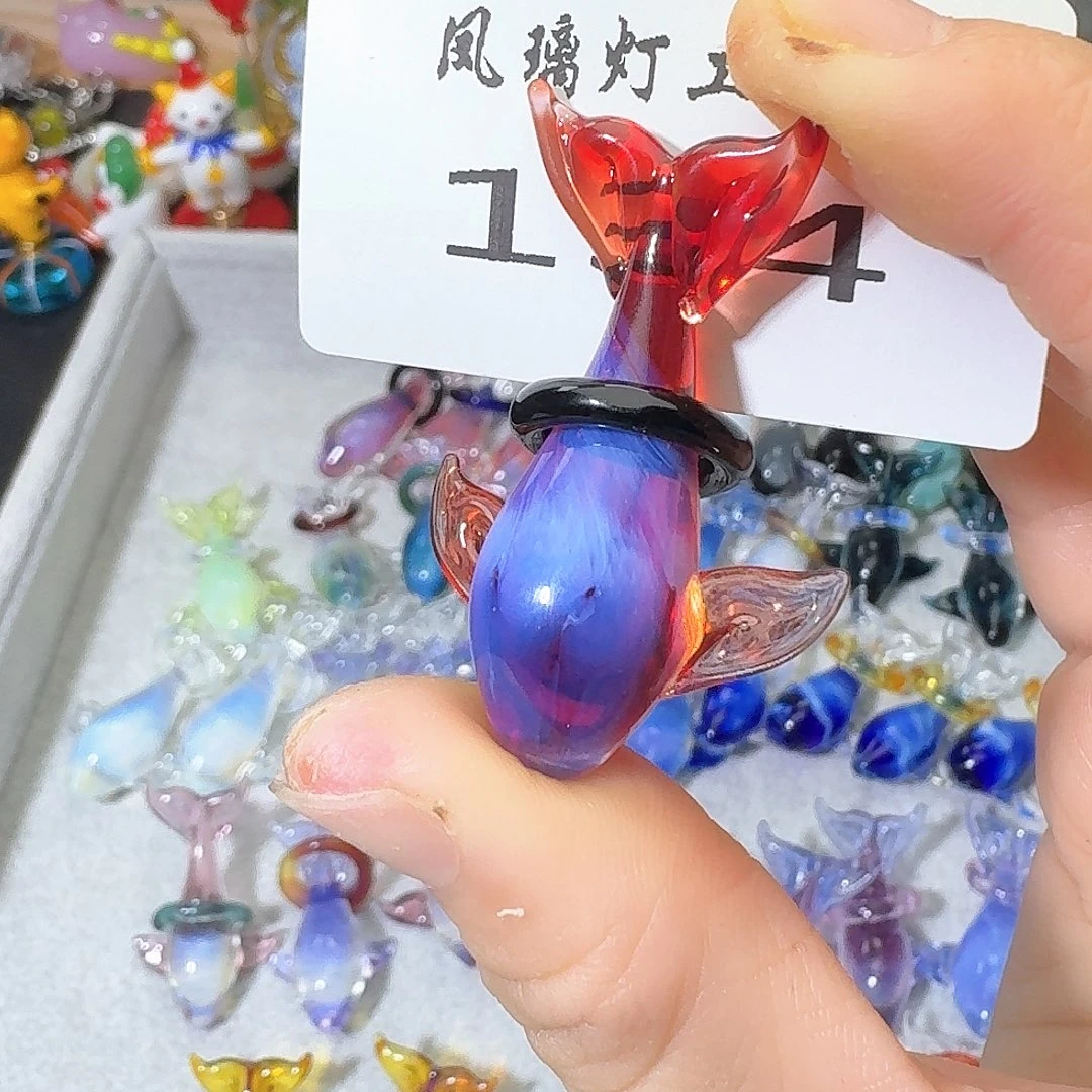 琉璃颈饰134鲸鱼吊坠