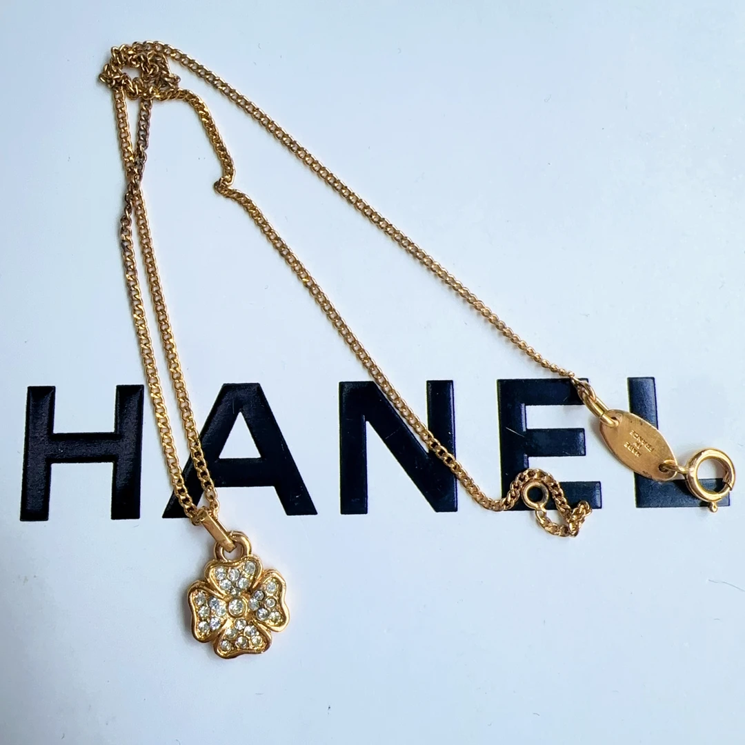 95新 Chanel/香奈儿 Chanel vintage香奈儿中古四叶草锁骨链