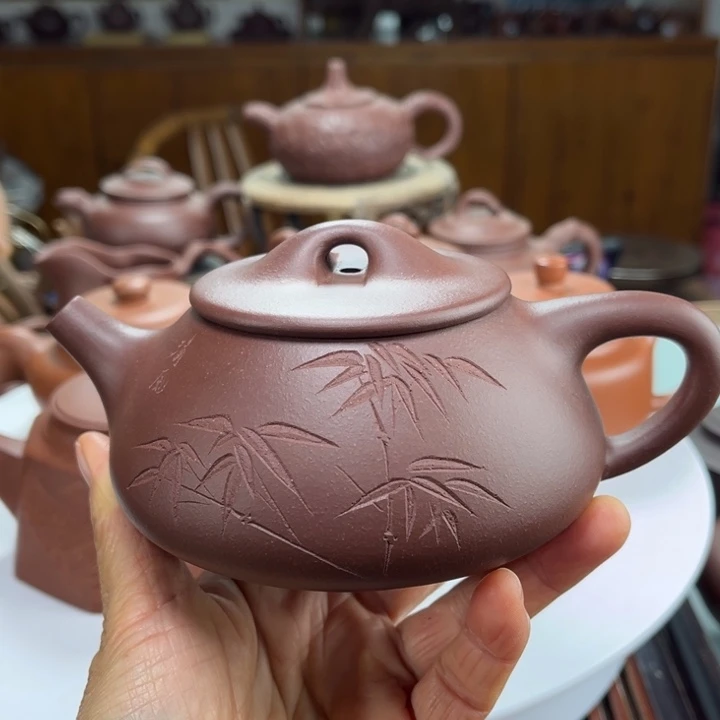 紫砂茶壶紫砂花茶