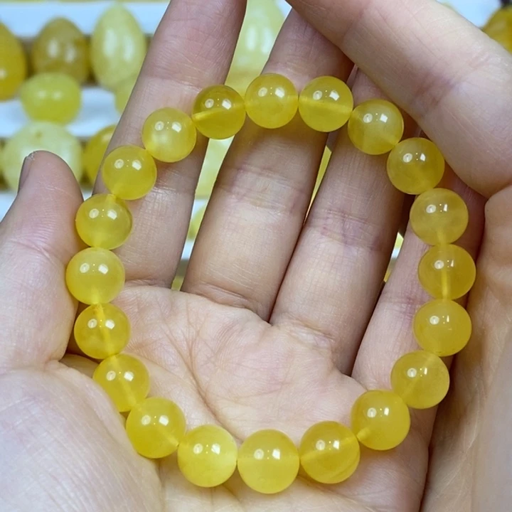 蜜蜡手链未镶嵌天然无优化琥珀蜜蜡