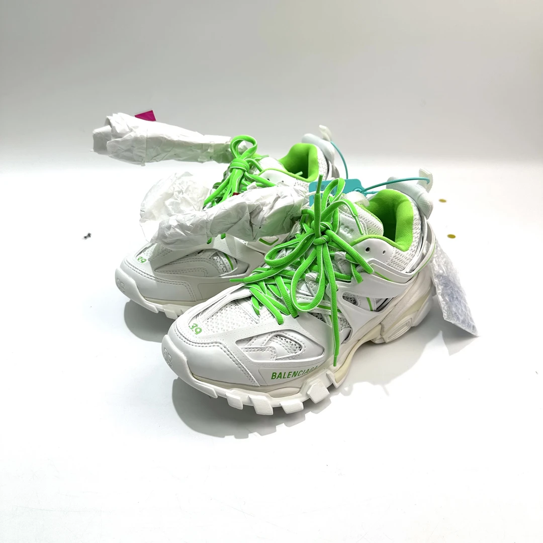 未使用 Balenciaga/巴黎世家 39码 白绿Track1.0老爹鞋bl0372