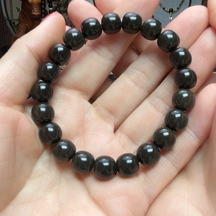 和田玉（墨玉）未镶嵌颈饰卡10老型红糖老料