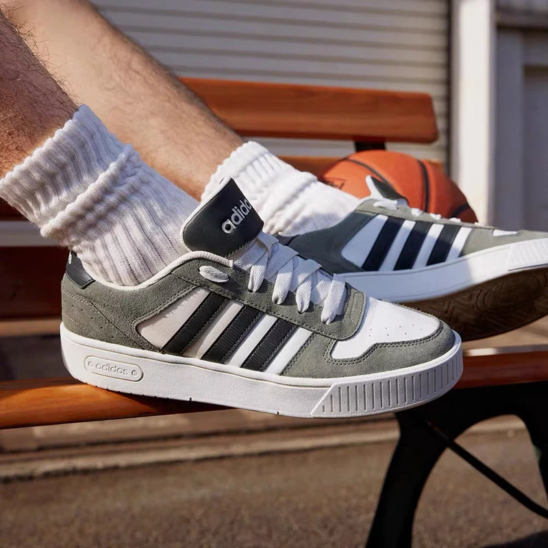 正品Adidas阿迪达斯小锯齿女春秋时尚百搭防滑运动休闲板鞋JI2548